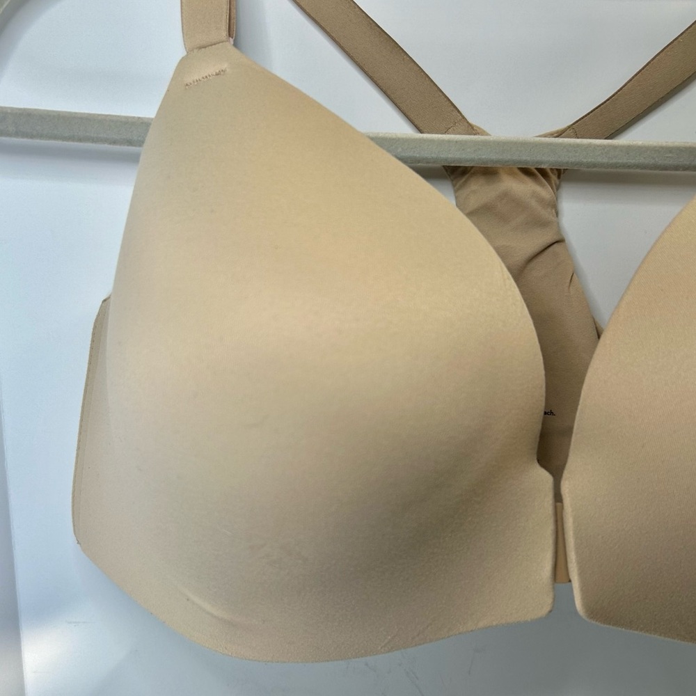 SOMA Enbliss Front Close Racerback Neutral Cream/Tan Adjustable Strap Bra 38DD - Picture 2 of 15